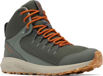 Columbia TRAILSTORM MID WATERPROOF OMNI HEAT Waterproof Mens Mid Rise Trekking And Hiking Boots, Green (Gravel x Warm Copper), 7 UK