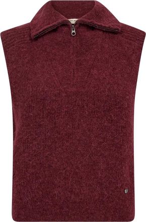 Mos Mosh MMThora Highneck SL Knit - Dames - Coltruien - Rood - L - Truien & Vesten