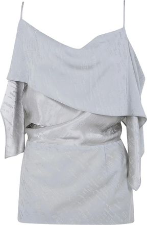 Maison Margiela Blusa con ruches - Grigio