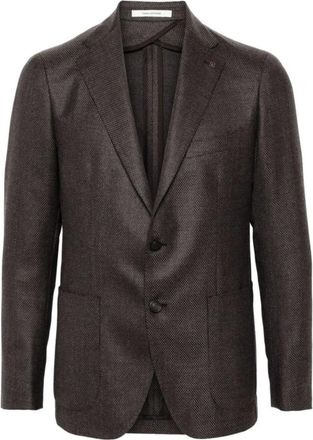 Tagliatore Single Breast Jacket - Heren - Blazers - Bruin - 6XL - Wol - Jassen