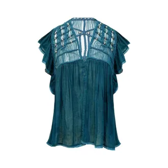 Mes Demoiselles... Womens Musa Blouse In Green