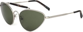 Linda Farrow DRIES VAN NOTEN 8DVN9 C7 Womens Sunglasses Silver Size Standard