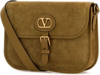 Valentino Garavani Mens Body Crossbody Bag Beige Cowhide