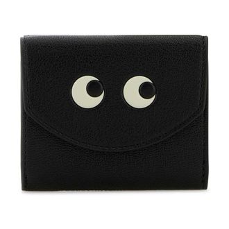 Anya Hindmarch Wallets & Cardholders, female, Black, Size: ONE SIZE Classic Black Leather Wallet