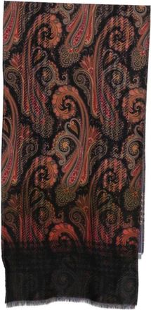 Etro Sjaal met Paisley Print - Heren - Wintersjaals - Veelkleurig - ONE Size - Wol - Accessoires