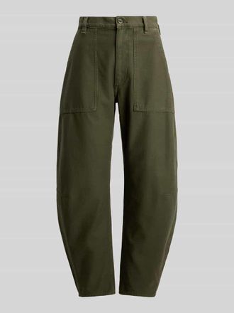 Polo Ralph Lauren Tapered Stoffhose aus reiner Baumwolle in Oliv, Gr&ouml;&szlig;e 36
