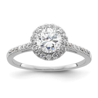 Diamond2Deal 14k White Gold Lab Grown Diamond Wedding Band Ring 1/4Ct Clarity- VS Color- G-H