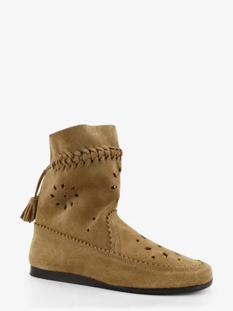 Isabel Marant Womens Boots Woosta Suede Beige
