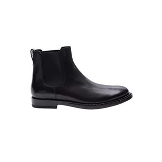 Tod's Heren Zwarte Leren Chelsea Laarzen - Heren - Chelseaboots - Zwart - 39 EU - Leer - Schoenen