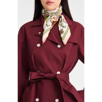 Longchamp Le Jeu de Cheval Silk Scarf in Almond Green at Nordstrom