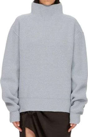 Rick Owens Fisherman Tabard Sweater In Pale Blue
