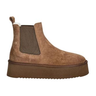 Copenhagen Cosy Chelsea Boot - Dames - Schoenen - Bruin - Maat: 40 EU Wol