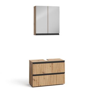 Vicco Conjunto De Muebles De Ba&ntilde;o Torren, Artesano, 2 Partes, Vicco