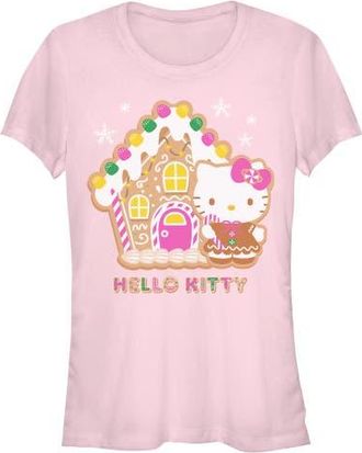 Hello Kitty Juniors Hello Kitty Gingerbread House and Kitty Graphic T-Shirt in Light Pink at Nordstrom, Size Xx-Large