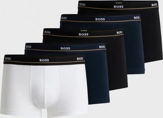 HUGO BOSS Mens BOSS Orange 5 Pack Mens Essential Trunks NOS - White/Navy/Black 460 - Size: 33/32/32