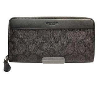 Coach Pre-owned Wallets, female, Black, Size: ONE SIZE Pre-owned Signature PVC Long Wallet