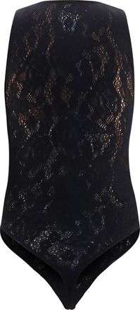 Wolford Womens Infinite Rose Bodysuit Black Polyamide; Elastane Top