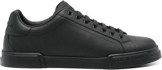 Dolce & Gabbana LEATHER PORTOFINO SNEAKERS Size: 45, colour: BLACK