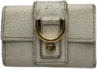 Gucci Pre-owned Leren Sleutelhouder - Dames - Vintage Accessoires - Wit - ONE Size - Leer - Vintage