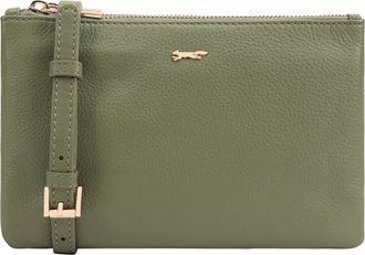 Paul Costelloe Womens Triplet Leather Cross Body Bag - Green - One Size