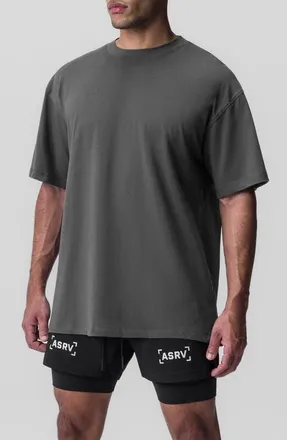 ASRV Stretch Supima Cotton Oversize T-Shirt in Space Grey at Nordstrom, Size X-Large