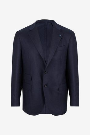 Giampaolo Einreihiger Blazer aus Seide und Schurwolle Leuca