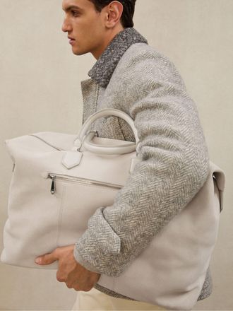 Next Atelier Suede Holdall,, Off White