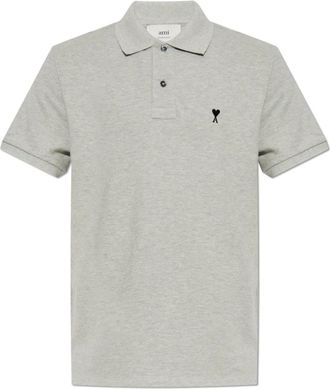 Ami Polo met logo - Heren - Polos - Grijs - S - Katoen - Tops