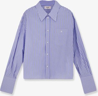Celine Camicia Cropped in cotone a righe - CELINE - gender_Woman