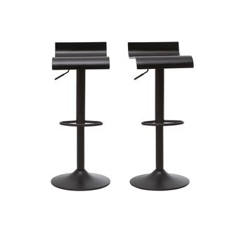 Miliboo Set De 2 Taburetes De Cocina De Dise&ntilde;o Negro Surf
