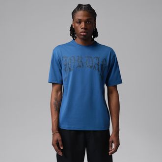 Nike Jordan Mens Jordan Brooklyn T-Shirt in Blue | IO0019-485