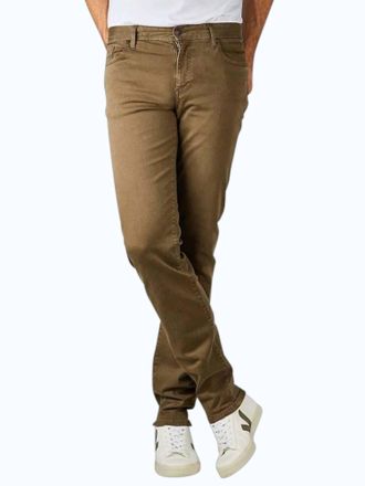 Alberto Pipe Coloured Regular Fit Jeans In Military Green