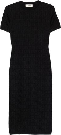 Fendi Ff Cotton Blend Dress