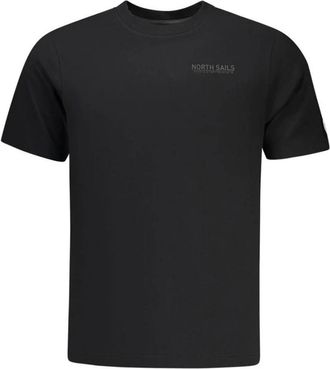 North Sails Katoenen T-shirt met ronde hals en grafische print - Heren - T-shirts - Zwart - 2XL - Katoen - Tops