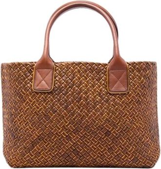 Bottega Veneta Pre-owned Cabat Tote Bag - Dames - Vintage Shopper - Bruin - ONE Size - Leer - Vintage