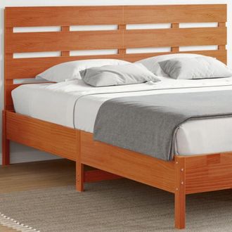 vidaXL Cabecero De Cama Madera Maciza De Pino Marr&oacute;n Cera 180 Cm Vidaxl