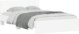 vidaXL Estructura De Cama Con Cabecero Blanca 120x200 Cm Vidaxl