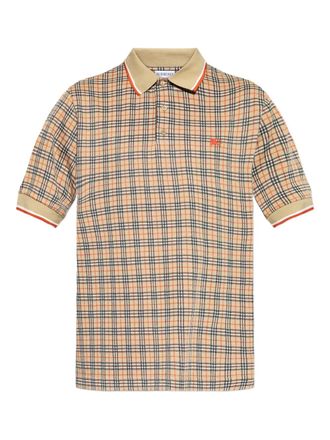 Burberry Pelham check-pattern logo-detail polo shirt - Brown