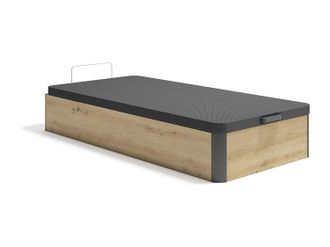 Vente-Unique Somier con arc&oacute;n 90 x 190 cm - Natural claro y negro - NAMOSI de YSM&Eacute;E