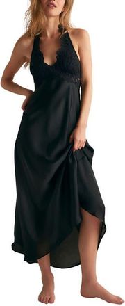 Free People Petal Party Midi Slipdress in Black at Nordstrom, Size X-Small