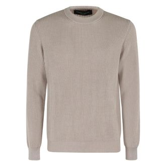 Roberto Collina Round-neck Knitwear, male, Beige, Size: M Round-neck Knitwear
