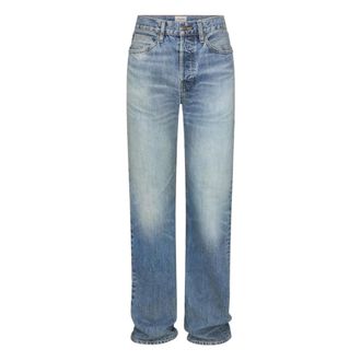 Frame Denim Straight Jeans, female, Blue, Size: W28 The Stack Jeans