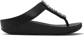 FitFlop Fitflop Womens Fino Pearls-And-Crystal Toe-Post Sandals