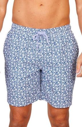 Tailorbyrd Ditsy Floral Swim Trunks in Navy at Nordstrom Rack, Size Large