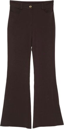 Michael Kors Wijde broek - Dames - Broeken - Bruin - Maat: XS Zijde