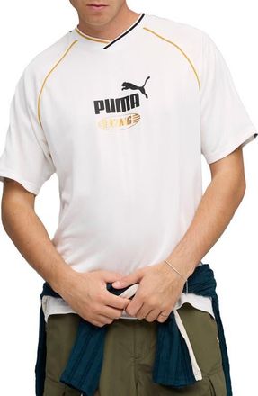 Puma King Relaxed Performance Football Jersey in Puma White at Nordstrom, Size X-Large