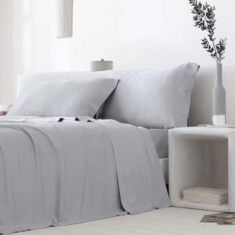 COTTON ARTEAN Juego de s&aacute;banas Bamb&uacute; 100% org&aacute;nico Gris Cama de 90 ( 160x260 )
