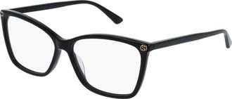 Gucci Demo Cat Eye Ladies Eyeglasses GG0025O 001 56