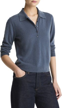 Vince Cashmere & Silk-Blend Polo Sweater