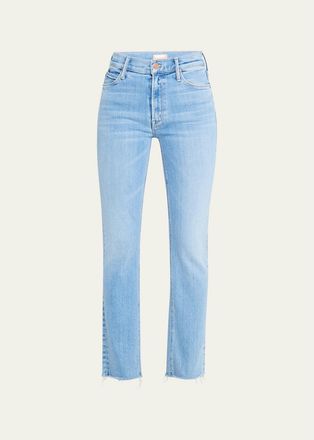 Mother The Mid-Rise Dazzler Ankle Fray Jeans